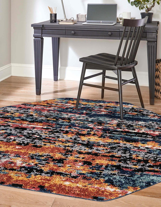 Multicolor 7' 10 x 7' 10 Tagine Octagon Area Rug Durable 100% Polyester Modern Unique Easy Clean Carpet for Indoor Home Decor for Sale at Rug Engine