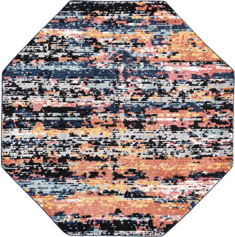 Multicolor 7' 10 x 7' 10 Tagine Octagon Area Rug Durable 100% Polyester Modern Unique Easy Clean Carpet for Indoor Home Decor for Sale at Rug Engine