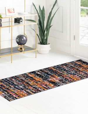 Multicolor 2' x 10' Tagine Runner Area Rug Durable 100% Polyester Modern Unique Easy Clean Carpet for Indoor Home Decor for Sale at Rug Engine