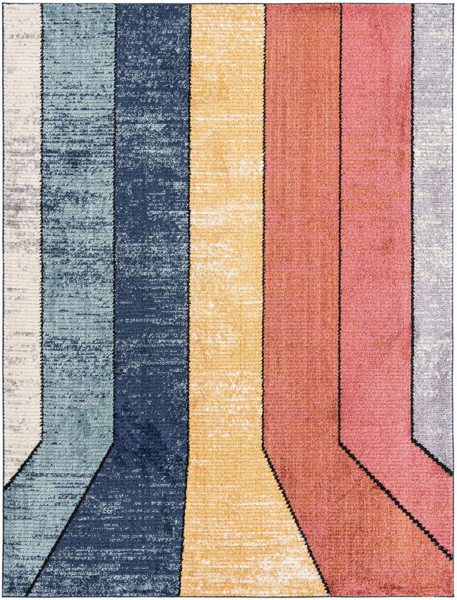Multicolor 9' x 12' Tagine Rectangle Area Rug Durable 100% Polyester Modern Unique Easy Clean Carpet for Indoor Home Decor for Sale at Rug Engine