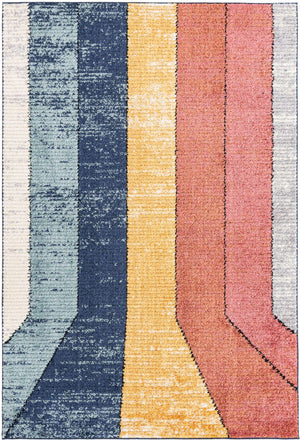 Multicolor 6' x 9' Tagine Rectangle Area Rug Durable 100% Polyester Modern Unique Easy Clean Carpet for Indoor Home Decor for Sale at Rug Engine