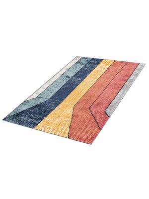 Multicolor 5' 3 x 8' Tagine Rectangle Area Rug Durable 100% Polyester Modern Unique Easy Clean Carpet for Indoor Home Decor for Sale at Rug Engine