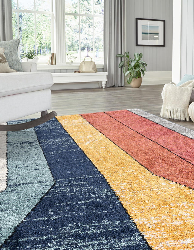 Multicolor 2' x 3' Tagine Rectangle Area Rug Durable 100% Polyester Modern Unique Easy Clean Carpet for Indoor Home Decor for Sale at Rug Engine