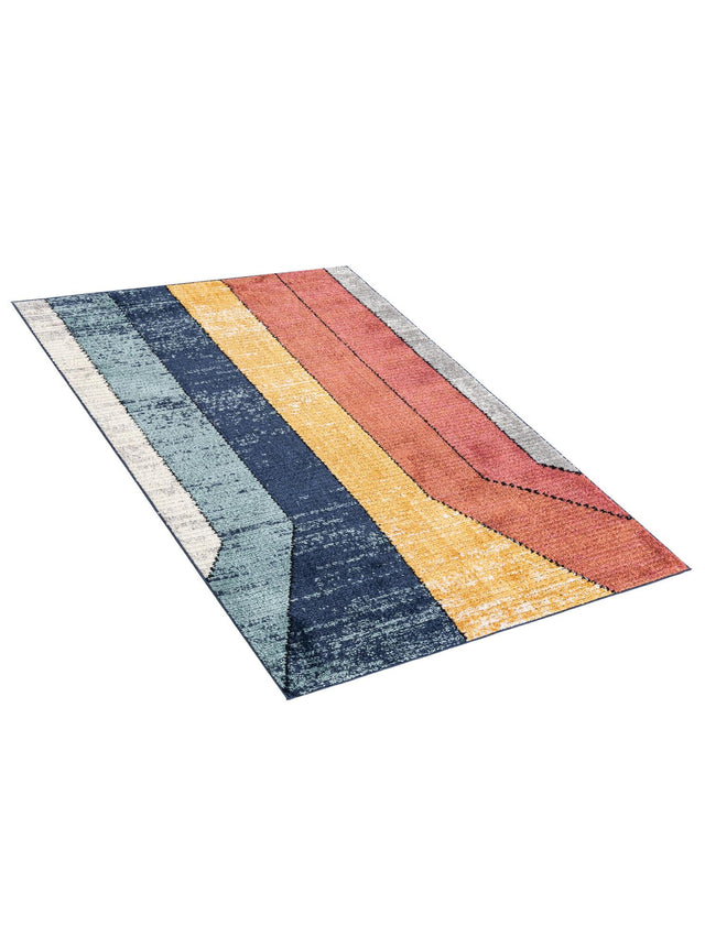 Multicolor 5' 3 x 8' Tagine Rectangle Area Rug Durable 100% Polyester Modern Unique Easy Clean Carpet for Indoor Home Decor for Sale at Rug Engine