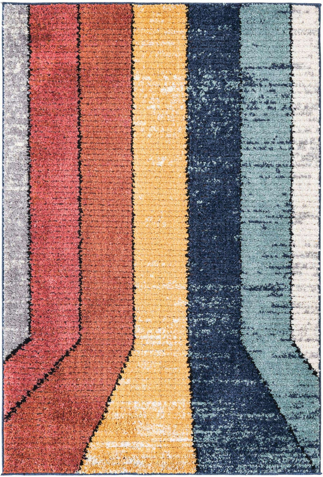Multicolor 4' x 6' Tagine Rectangle Area Rug Durable 100% Polyester Modern Unique Easy Clean Carpet for Indoor Home Decor for Sale at Rug Engine