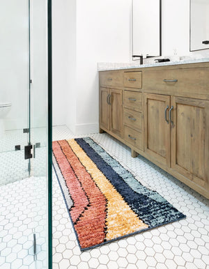 Multicolor 2' 7 x 12' Tagine Runner Area Rug Durable 100% Polyester Modern Unique Easy Clean Carpet for Indoor Home Decor for Sale at Rug Engine
