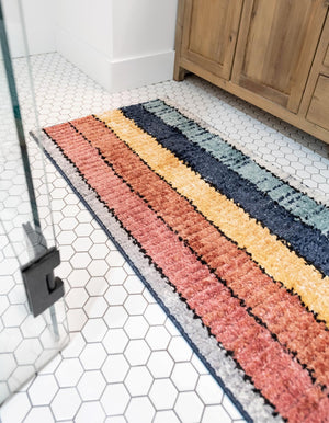 Multicolor 2' 7 x 12' Tagine Runner Area Rug Durable 100% Polyester Modern Unique Easy Clean Carpet for Indoor Home Decor for Sale at Rug Engine