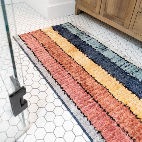Multicolor 2' 7 x 12' Tagine Runner Area Rug Durable 100% Polyester Modern Unique Easy Clean Carpet for Indoor Home Decor for Sale at Rug Engine