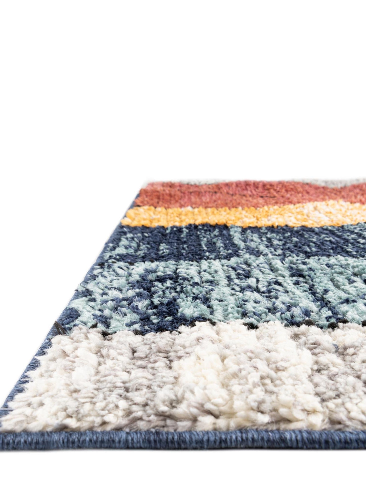 Multicolor 2' x 5' Tagine Runner Area Rug Durable 100% Polyester Modern Unique Easy Clean Carpet for Indoor Home Decor for Sale at Rug Engine