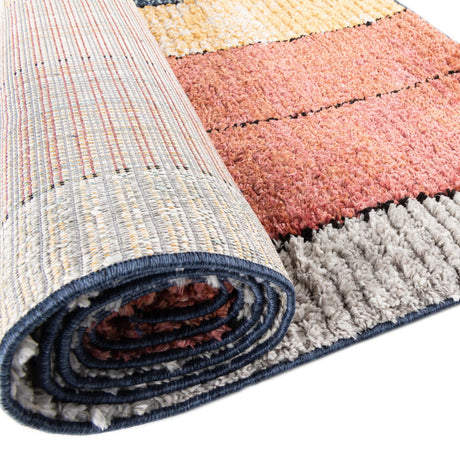 Multicolor 2' 7 x 12' Tagine Runner Area Rug Durable 100% Polyester Modern Unique Easy Clean Carpet for Indoor Home Decor for Sale at Rug Engine