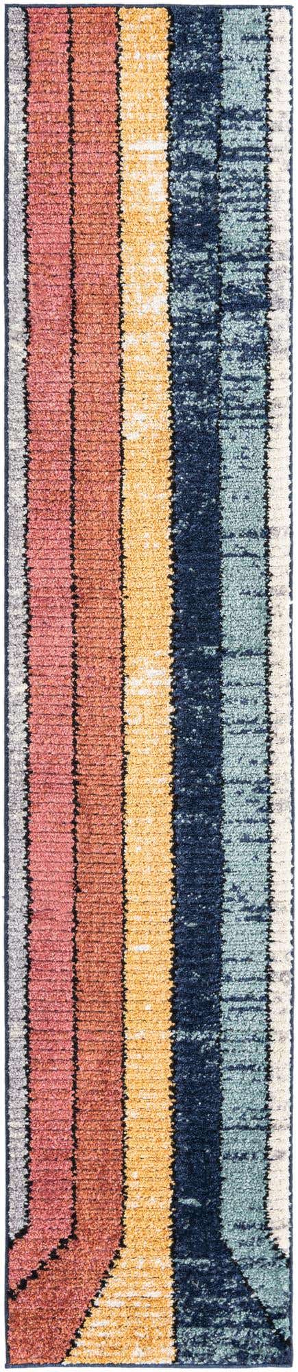 Multicolor 2' x 10' Tagine Runner Area Rug Durable 100% Polyester Modern Unique Easy Clean Carpet for Indoor Home Decor for Sale at Rug Engine