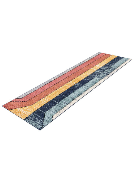 Multicolor 2' 7 x 12' Tagine Runner Area Rug Durable 100% Polyester Modern Unique Easy Clean Carpet for Indoor Home Decor for Sale at Rug Engine