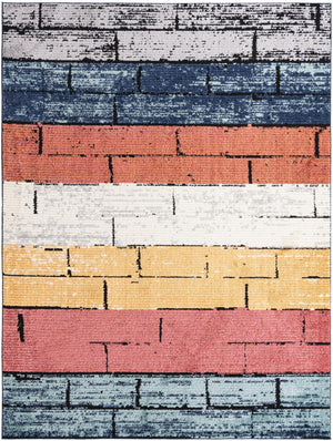 Multicolor 9' x 12' Tagine Rectangle Area Rug Durable 100% Polyester Modern Unique Easy Clean Carpet for Indoor Home Decor for Sale at Rug Engine