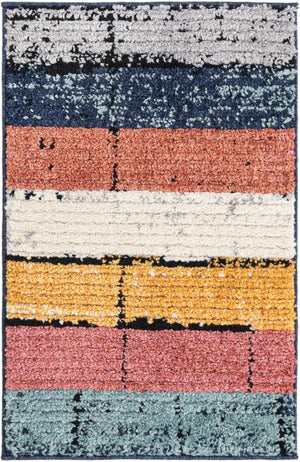Multicolor 2' x 3' Tagine Rectangle Area Rug Durable 100% Polyester Modern Unique Easy Clean Carpet for Indoor Home Decor for Sale at Rug Engine