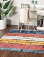 Multicolor 7' 10 x 7' 10 Tagine Square Area Rug Durable 100% Polyester Modern Unique Easy Clean Carpet for Indoor Home Decor for Sale at Rug Engine