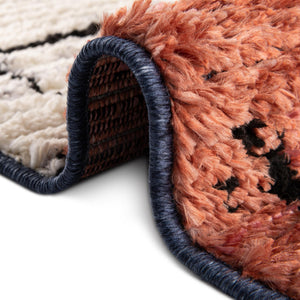 Multicolor 2' x 10' Tagine Runner Area Rug Durable 100% Polyester Modern Unique Easy Clean Carpet for Indoor Home Decor for Sale at Rug Engine
