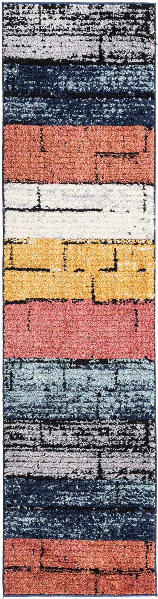 Multicolor 2' x 7' 10 Tagine Runner Area Rug Durable 100% Polyester Modern Unique Easy Clean Carpet for Indoor Home Decor for Sale at Rug Engine