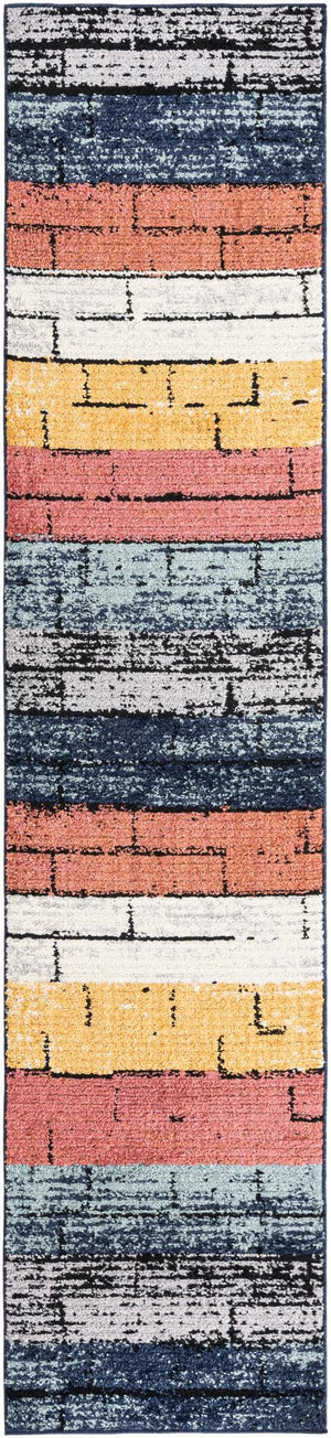 Multicolor 2' 7 x 12' Tagine Runner Area Rug Durable 100% Polyester Modern Unique Easy Clean Carpet for Indoor Home Decor for Sale at Rug Engine