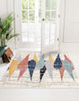 Ivory 5' 3 x 5' 3 Tagine Square Area Rug Durable 100% Polyester Modern Unique Easy Clean Carpet for Indoor Home Decor for Sale at Rug Engine