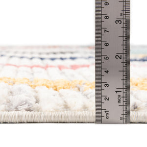 Ivory 5' 3 x 5' 3 Tagine Octagon Area Rug Durable 100% Polyester Modern Unique Easy Clean Carpet for Indoor Home Decor for Sale at Rug Engine