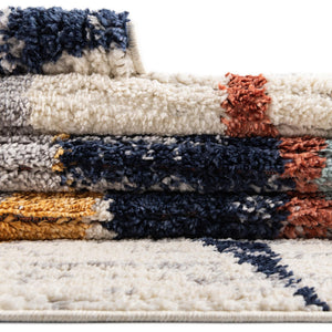 Ivory 2' x 7' 10 Tagine Runner Area Rug Durable 100% Polyester Modern Unique Easy Clean Carpet for Indoor Home Decor for Sale at Rug Engine
