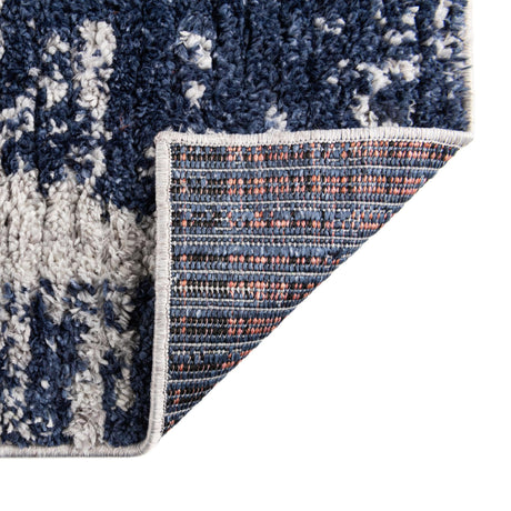 Blue 7' 10 x 7' 10 Tagine Octagon Area Rug Durable 100% Polyester Modern Unique Easy Clean Carpet for Indoor Home Decor for Sale at Rug Engine