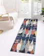 Blue 2' x 7' 10 Tagine Runner Area Rug Durable 100% Polyester Modern Unique Easy Clean Carpet for Indoor Home Decor for Sale at Rug Engine