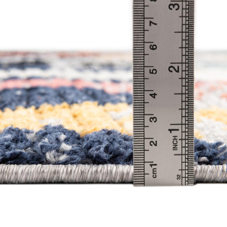 Blue 2' x 7' 10 Tagine Runner Area Rug Durable 100% Polyester Modern Unique Easy Clean Carpet for Indoor Home Decor for Sale at Rug Engine
