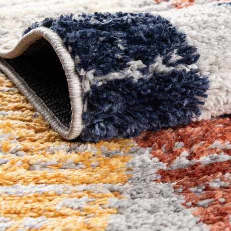 Blue 2' x 7' 10 Tagine Runner Area Rug Durable 100% Polyester Modern Unique Easy Clean Carpet for Indoor Home Decor for Sale at Rug Engine
