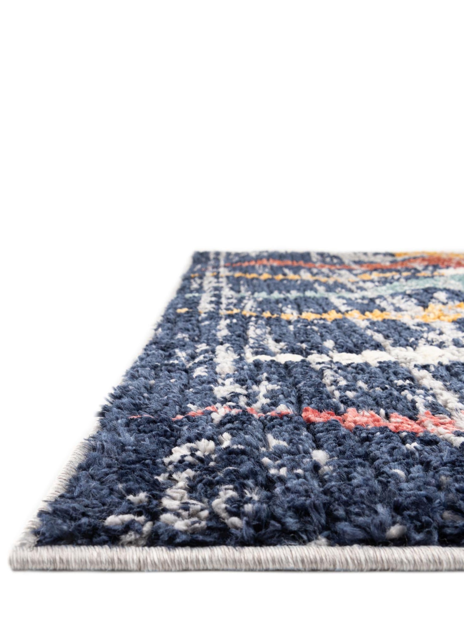 Blue 2' x 6' Tagine Runner Area Rug Durable 100% Polyester Modern Unique Easy Clean Carpet for Indoor Home Decor for Sale at Rug Engine