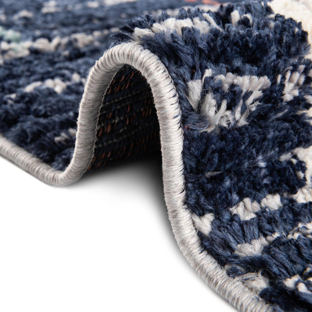 Blue 2' x 10' Tagine Runner Area Rug Durable 100% Polyester Modern Unique Easy Clean Carpet for Indoor Home Decor for Sale at Rug Engine