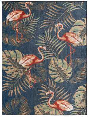 Navy Blue 7' 10 x 10' Baja Outdoor Rectangle Area Rug Weather Resistant for Patio, Deck, Terrace, Balcony, Porch 100% Polypropylene Modern Outside Decor for Sale at Rug Engine