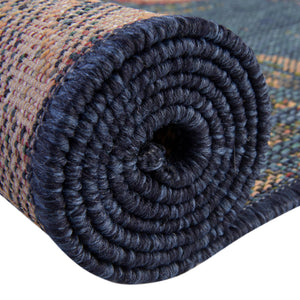 Navy Blue 5' 3 x 7' 7 Baja Outdoor Rectangle Area Rug Weather Resistant for Patio, Deck, Terrace, Balcony, Porch 100% Polypropylene Modern Outside Decor for Sale at Rug Engine