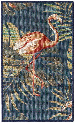 Navy Blue 2' x 2' 11 Baja Outdoor Rectangle Area Rug Weather Resistant for Patio, Deck, Terrace, Balcony, Porch 100% Polypropylene Modern Outside Decor for Sale at Rug Engine