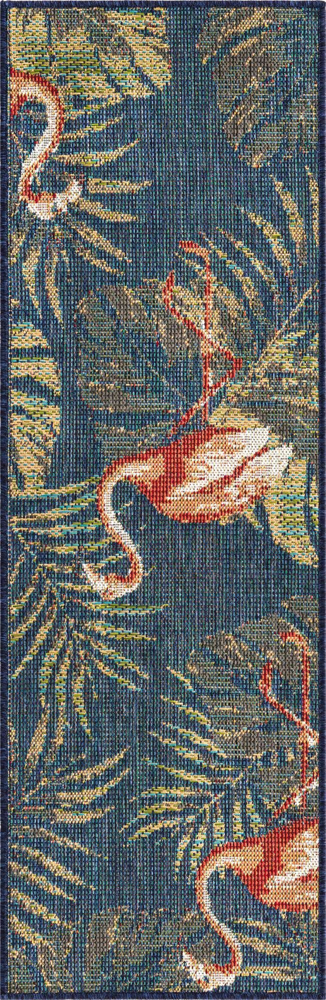 Navy Blue 2' x 5' 11 Baja Outdoor Runner Area Rug Weather Resistant for Patio, Deck, Terrace, Balcony, Porch 100% Polypropylene Modern Outside Decor for Sale at Rug Engine