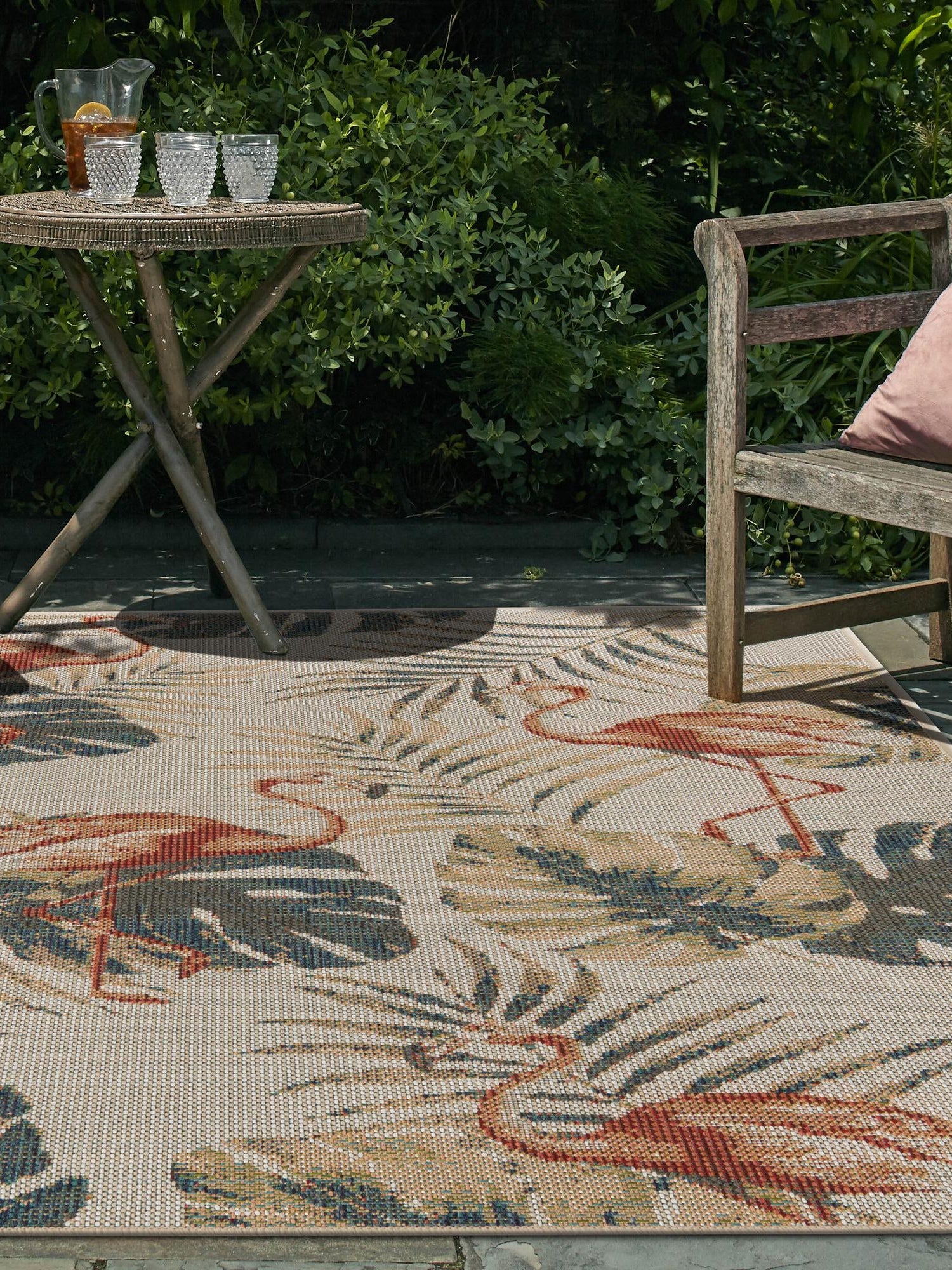 Ivory 7' 10 x 10' Baja Outdoor Rectangle Area Rug Weather Resistant for Patio, Deck, Terrace, Balcony, Porch 100% Polypropylene Modern Outside Decor for Sale at Rug Engine