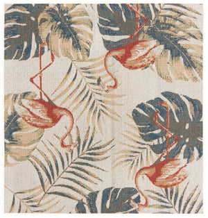 Ivory 5' 3 x 5' 3 Baja Outdoor Square Area Rug Weather Resistant for Patio, Deck, Terrace, Balcony, Porch 100% Polypropylene Modern Outside Decor for Sale at Rug Engine