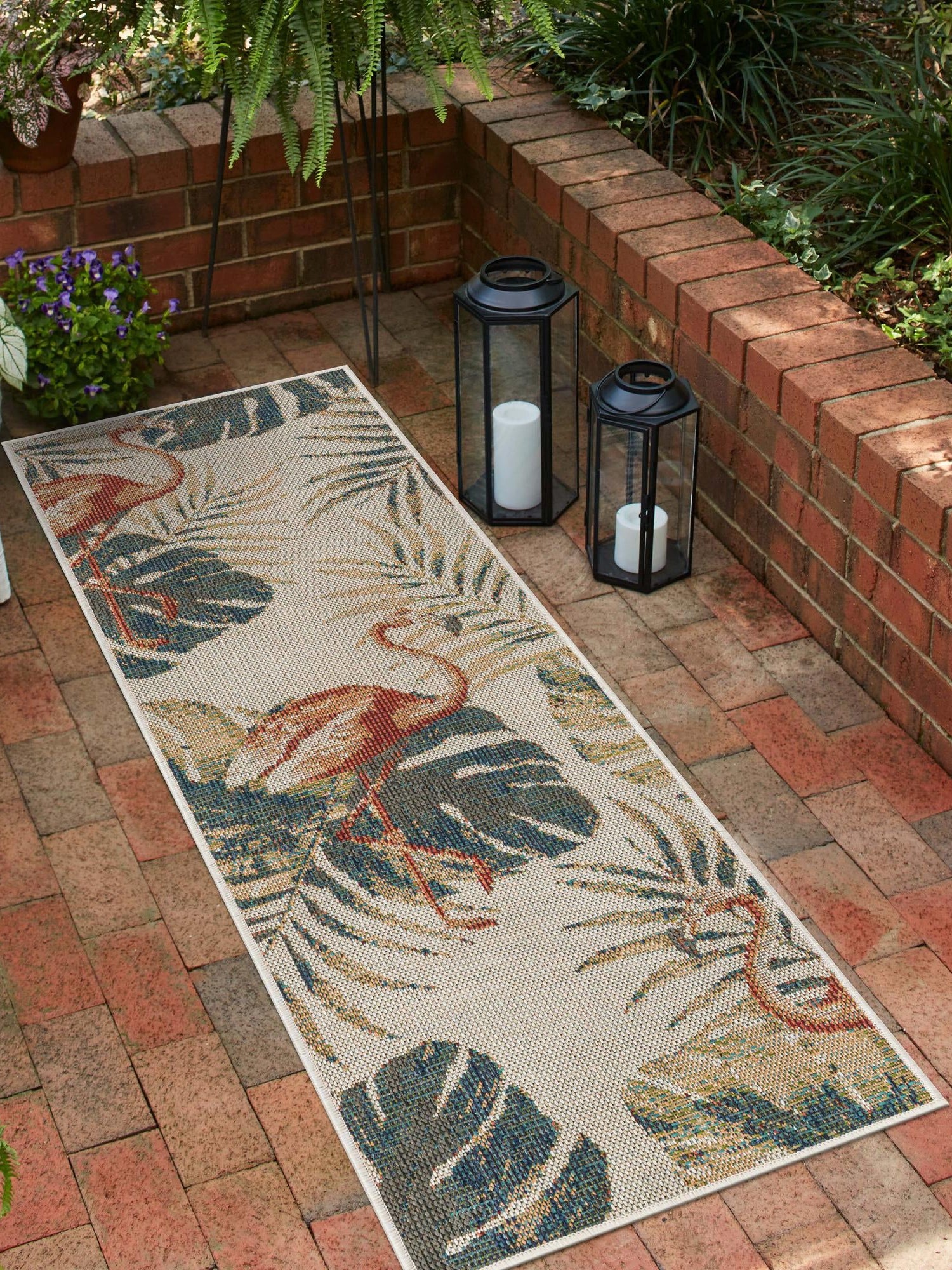 Ivory 2' x 3' 11 Baja Outdoor Runner Area Rug Weather Resistant for Patio, Deck, Terrace, Balcony, Porch 100% Polypropylene Modern Outside Decor for Sale at Rug Engine