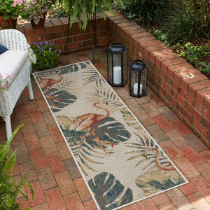 Ivory 2' x 5' 11 Baja Outdoor Runner Area Rug Weather Resistant for Patio, Deck, Terrace, Balcony, Porch 100% Polypropylene Modern Outside Decor for Sale at Rug Engine