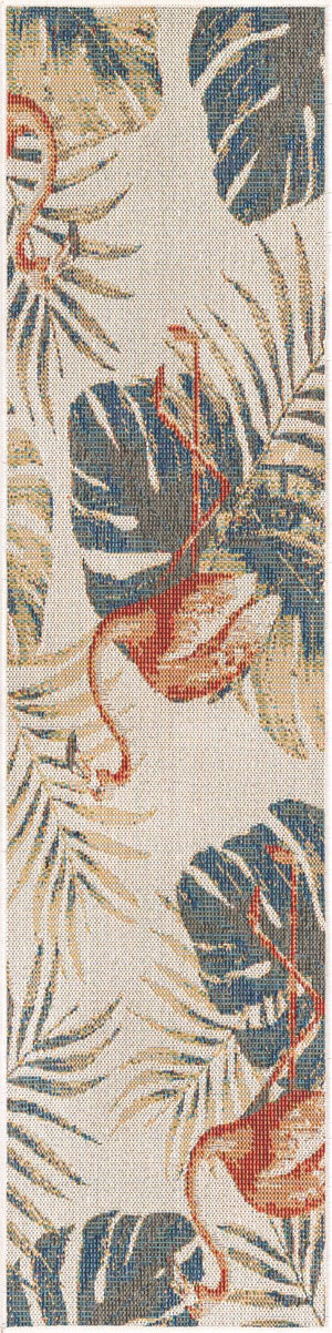 Ivory 2' x 7' 10 Baja Outdoor Runner Area Rug Weather Resistant for Patio, Deck, Terrace, Balcony, Porch 100% Polypropylene Modern Outside Decor for Sale at Rug Engine