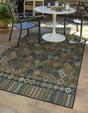 Navy Blue 5' 3 x 7' 7 Baja Outdoor Rectangle Area Rug Weather Resistant for Patio, Deck, Terrace, Balcony, Porch 100% Polypropylene Modern Outside Decor for Sale at Rug Engine