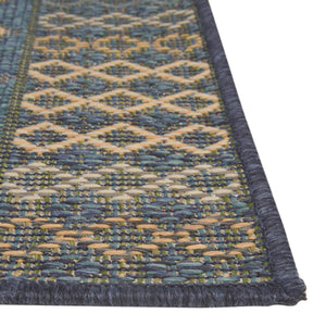 Navy Blue 7' 10 x 7' 10 Baja Outdoor Square Area Rug Weather Resistant for Patio, Deck, Terrace, Balcony, Porch 100% Polypropylene Modern Outside Decor for Sale at Rug Engine