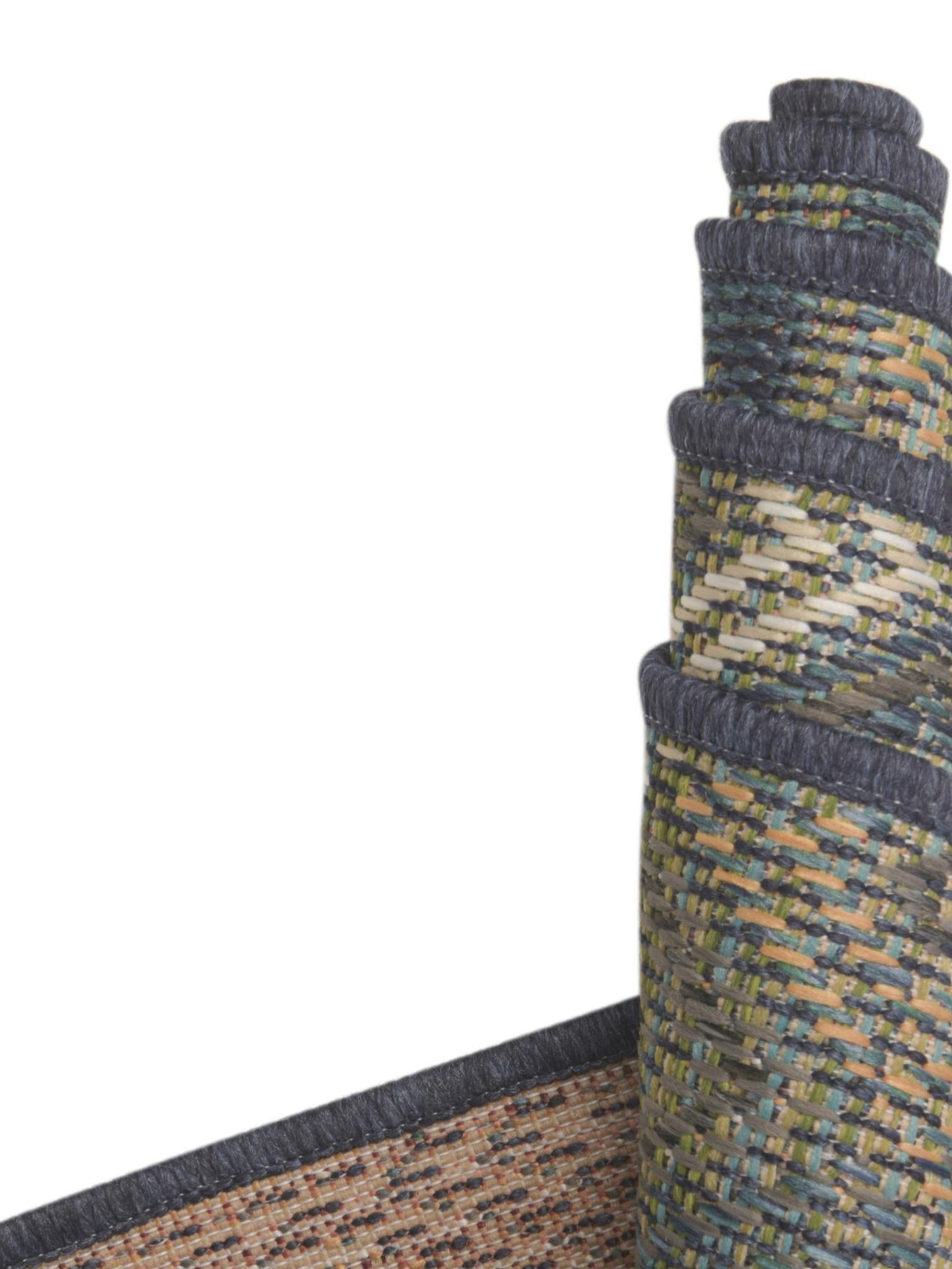 Navy Blue 2' x 5' 11 Baja Outdoor Runner Area Rug Weather Resistant for Patio, Deck, Terrace, Balcony, Porch 100% Polypropylene Modern Outside Decor for Sale at Rug Engine