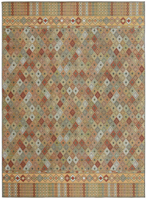 Multicolor 9' x 12' Baja Outdoor Rectangle Area Rug Weather Resistant for Patio, Deck, Terrace, Balcony, Porch 100% Polypropylene Modern Outside Decor for Sale at Rug Engine