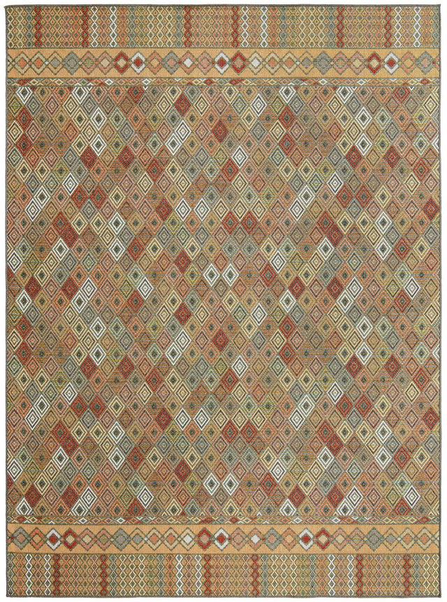 Multicolor 9' x 12' Baja Outdoor Rectangle Area Rug Weather Resistant for Patio, Deck, Terrace, Balcony, Porch 100% Polypropylene Modern Outside Decor for Sale at Rug Engine