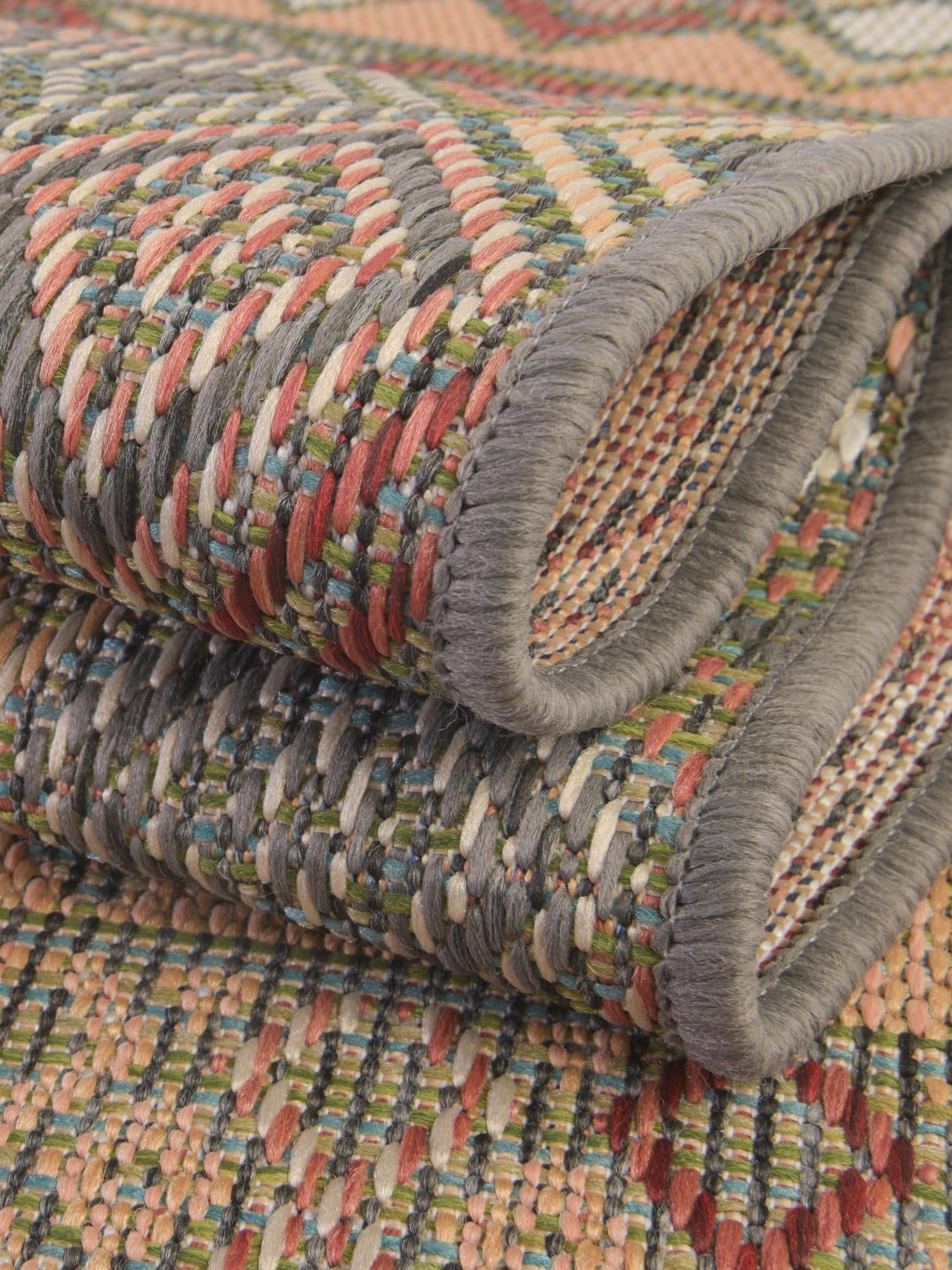Multicolor 3' 11 x 5' 11 Baja Outdoor Rectangle Area Rug Weather Resistant for Patio, Deck, Terrace, Balcony, Porch 100% Polypropylene Modern Outside Decor for Sale at Rug Engine