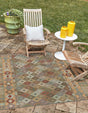 Multicolor 7' 10 x 7' 10 Baja Outdoor Square Area Rug Weather Resistant for Patio, Deck, Terrace, Balcony, Porch 100% Polypropylene Modern Outside Decor for Sale at Rug Engine