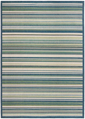 Blue 9' 2 x 12' 2 Baja Outdoor Rectangle Rug