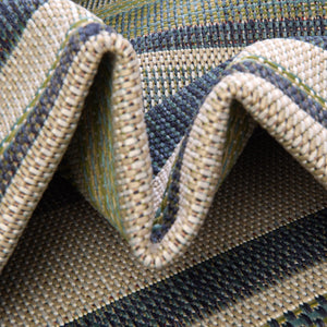 Blue 9' 2 x 12' 2 Baja Outdoor Rectangle Rug
