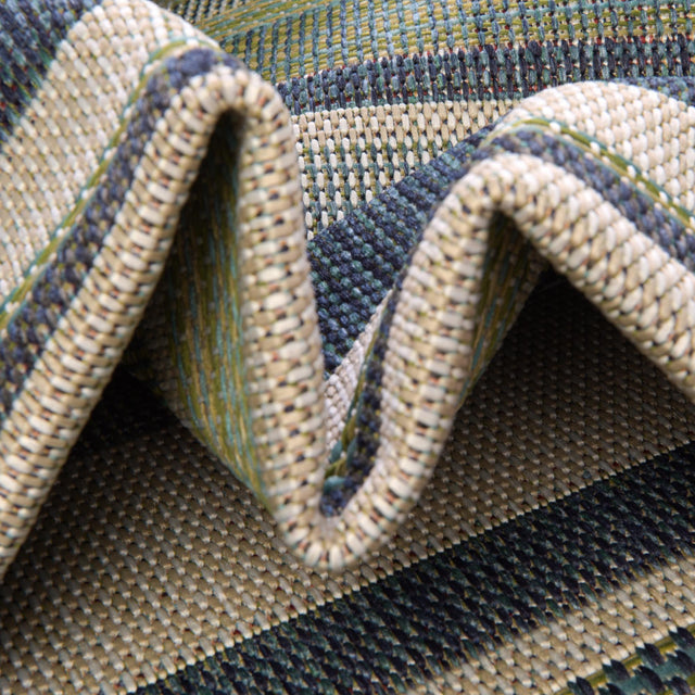 Blue 9' 2 x 12' 2 Baja Outdoor Rectangle Rug